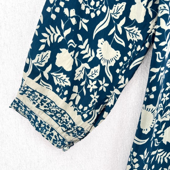 NATALIE MARTIN Fiore Short Dress Womens Small Pomegranate Blue Floral Print - Picture 11 of 16